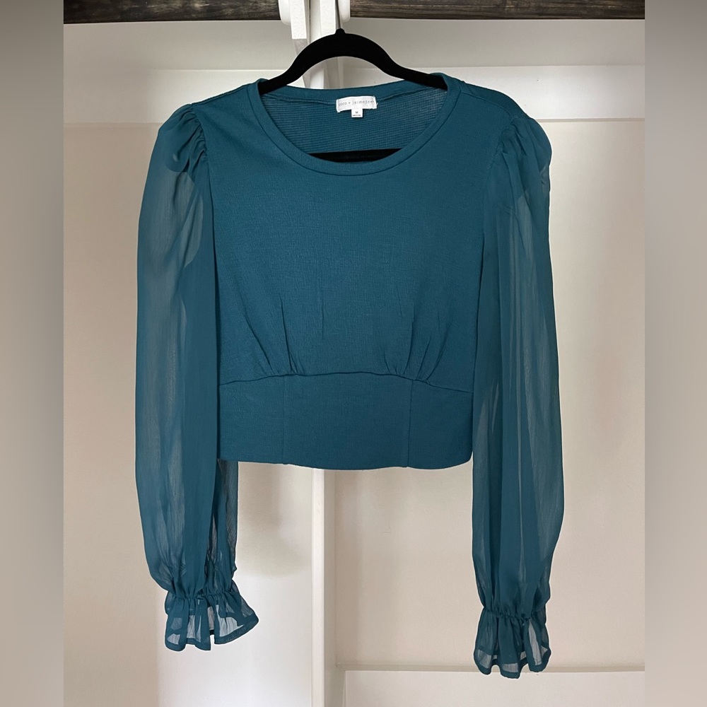 Long sleeve blouse - Dark Teal